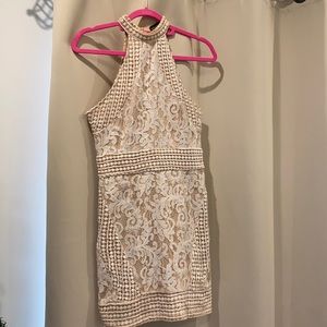 Lace white dress perfect for a formal occassion